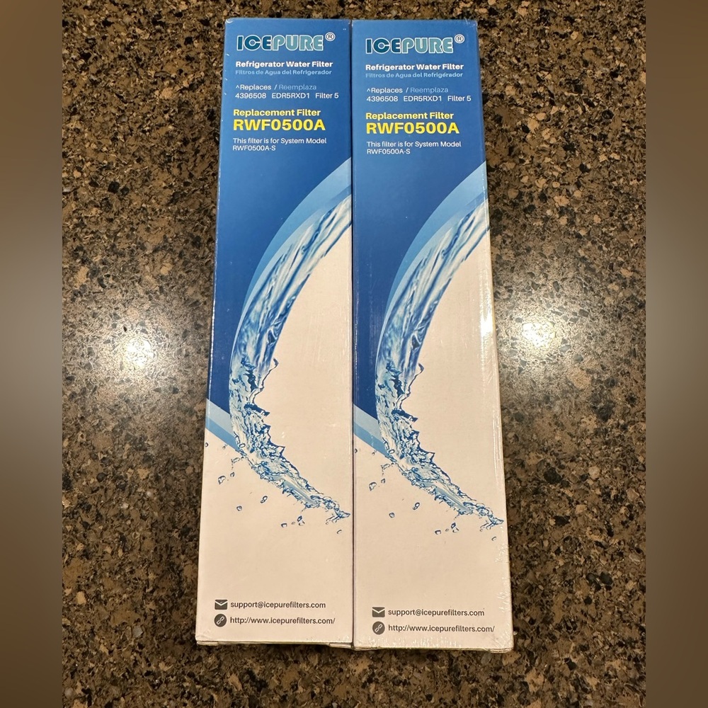 Refrigerator NIB Water Filter Replacement Icepure brand RWF0500A dual pack